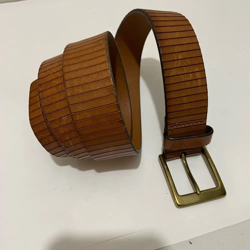 COPY - Allen Edmonds men’s brown Calf Belt handcrafted in USA